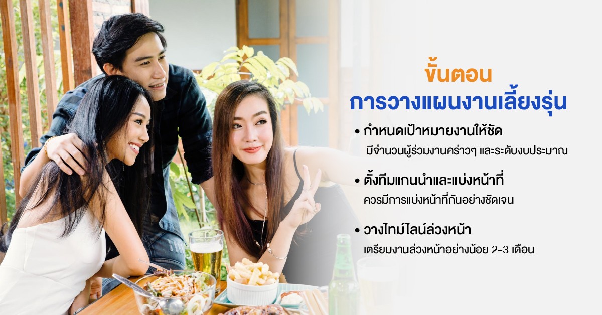 ขั้นตอนการวางแผนงานเลี้ยงรุ่น