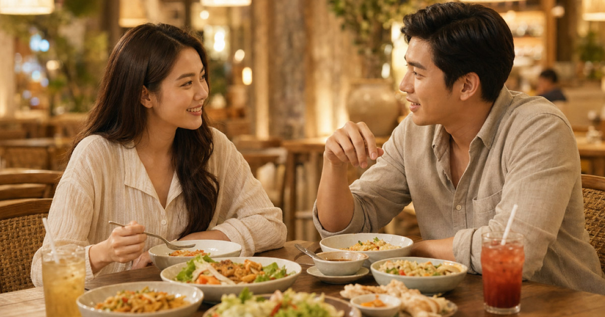 นัดเพื่อนกินข้าวหลังเลิกงาน